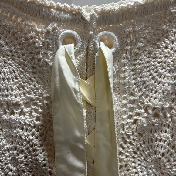 Free People Cream Crochet Flare Pants - Picture 6 of 10